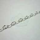 Silver Small Hammered Cable Chain